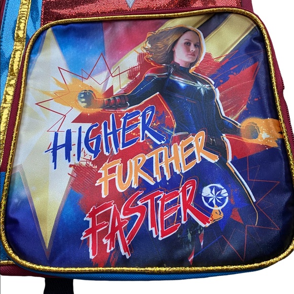 Marvel Avengers Captain Marvel Backpack NEW - Picture 3 of 10